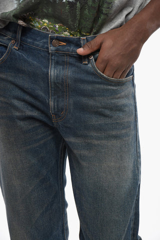 Whiskering Effect Regular Fit Jeans 19cm