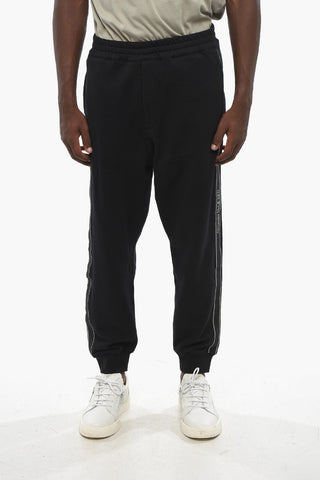 Brushed Cotton Joggers with Logoed Side Band