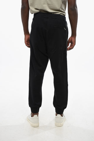 Brushed Cotton Joggers with Logoed Side Band