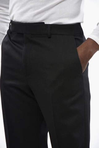 Pantaloni in Lana a Gamba Dritta