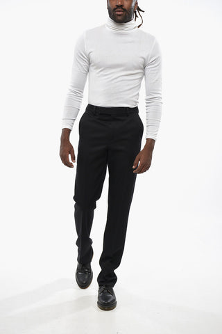 Pantaloni in Lana a Gamba Dritta