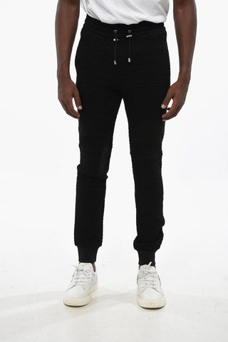 Joggers in Tinta Unita con Monogram All-Over