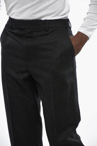 Hairline Striped Wool Pants