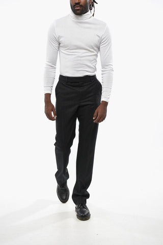 Hairline Striped Wool Pants