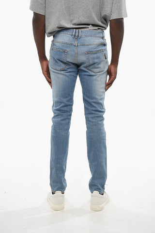 Slim-Fit Jeans with Logo Button
