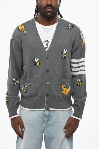 V-Neck Wool and Cotton BIRDS AND BEES Cardigan