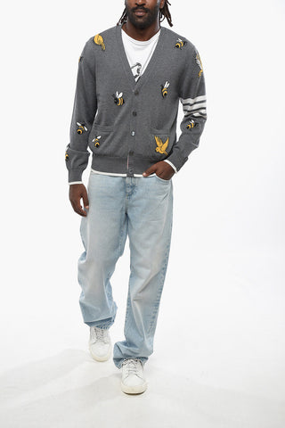 V-Neck Wool and Cotton BIRDS AND BEES Cardigan