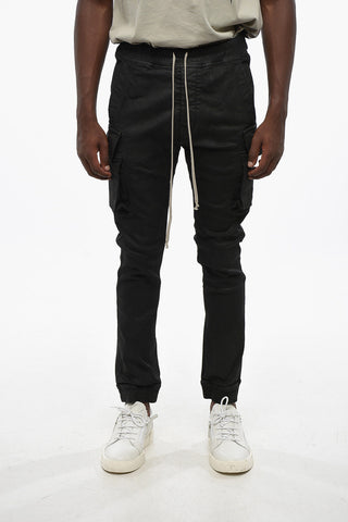 DRKSHDW Coated Cotton Cargo Pants with Elastic Waistband