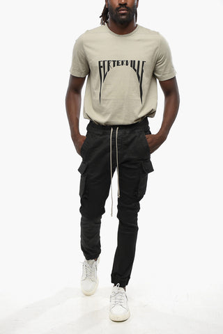 DRKSHDW Coated Cotton Cargo Pants with Elastic Waistband