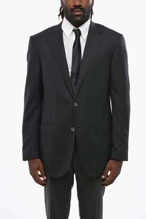 Virgin Wool Blazer with Flap Pockets