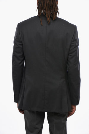 Virgin Wool Blazer with Flap Pockets