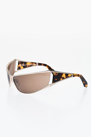 Golden-Effect Frame KENEMA Biker Sunglasses