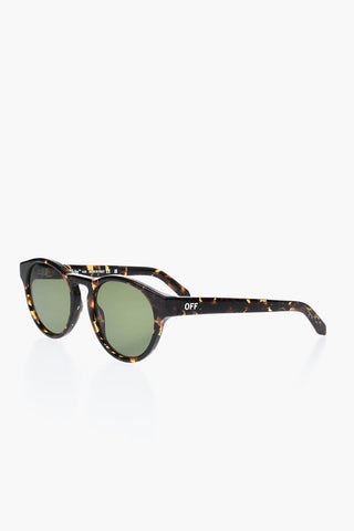 Round Sunglasses OAKLAND in Tortoiseshell with Monogram