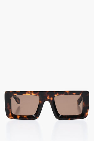 Shield Sunglasses LEONARDO Tortoiseshell with Gold-Effect Monogram