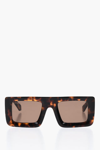 Shield Sunglasses LEONARDO Tortoiseshell with Gold-Effect Monogram