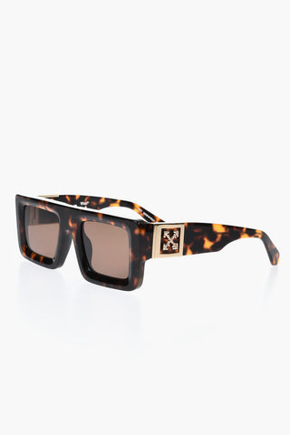 Shield Sunglasses LEONARDO Tortoiseshell with Gold-Effect Monogram
