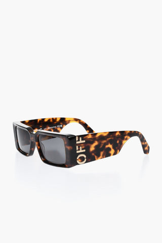 Rectangular Tortoiseshell Sunglasses MILANO with Maxi Temples