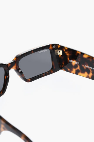 Rectangular Tortoiseshell Sunglasses MILANO with Maxi Temples