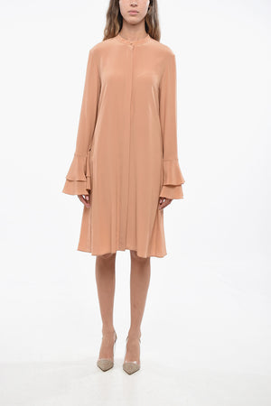 Silk Chemisier with Poet Sleeves