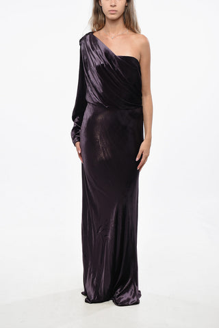 Maxi Dress Monospalla in Velour