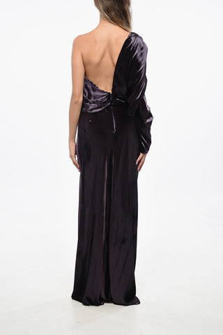 Maxi Dress Monospalla in Velour