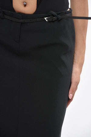 Longuette a Tinta Unita con Cintura