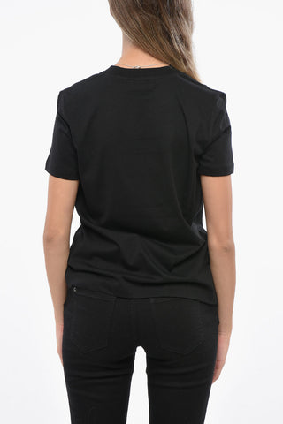 T-Shirt Girocollo T-REG in Tinta Unita con Dettaglio in Tulle