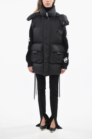 Sleeveless SABELA Down Jacket with Ton On Ton Monogram