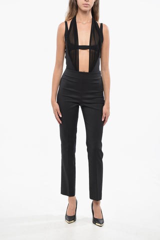 Pantaloni a Sigaretta in Misto Cotone