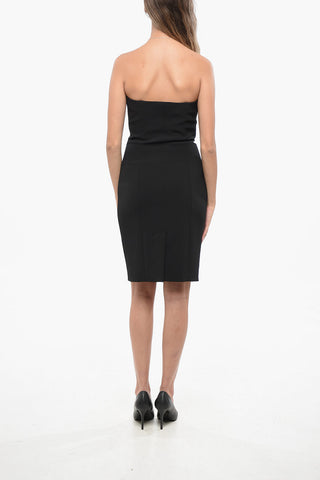 COUTURE! Vestito Senza Spalline Abbellito da Bottoni