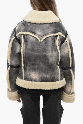Vegan Leather Brushed-Effect Jacket LESSIE