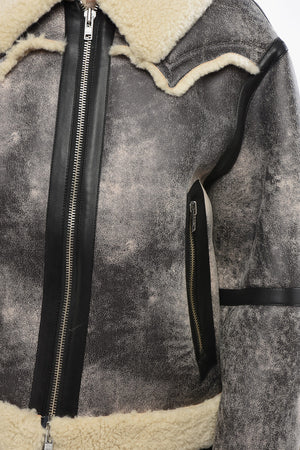 Giubbotto LESSIE In Pelle Vegan Effetto Brushed