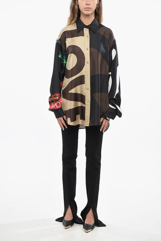 COUTURE! Asymmetrische Oversized-Seidenbluse