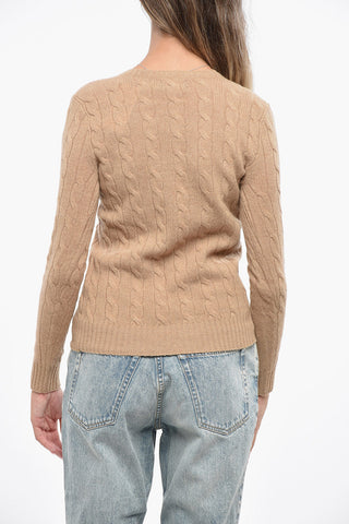 Maglia Scollo a V A Trecce 