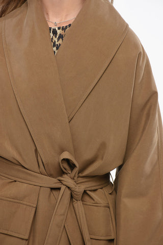 Oversized Padded Silk Coat