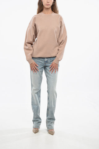 Fleeced-Cotton Crew-neck Sweatshirt with Ton on Ton Logo