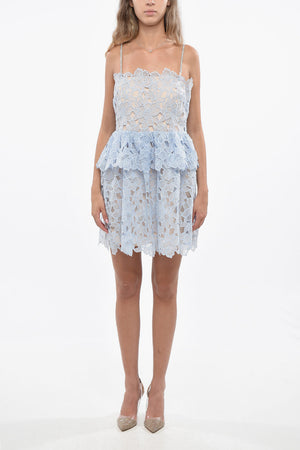 Mini Vestito Svasato in Organza con Dettagli Cut-Out