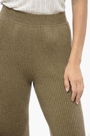 Ribbed Cashmere Palazzo Trousers