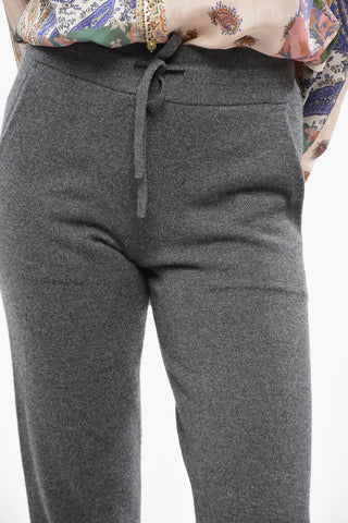 Solid Color Cashemere Joggers with Drawstring Waist