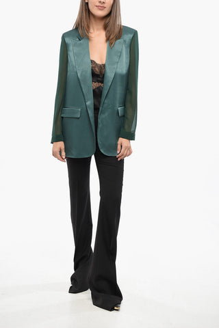Blazer GAGNY In Satin e Georgette con Tasche ad Aletta