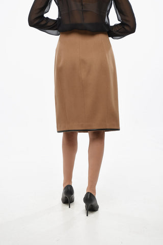 Cashmere and Wool Wrap Longuette with Snap Buttons