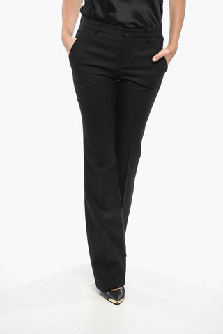 Solid Color Gabardine Wool Pants