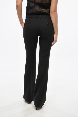 Solid Color Gabardine Wool Pants