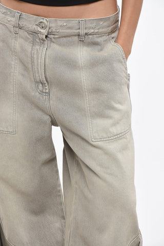 Jeans mit weitem Bein und Maxi-Taschen