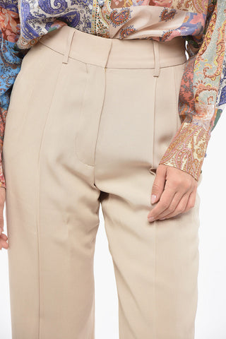 Pantaloni a 2 Pinces con Chiusura a Scomparsa