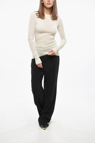 Slim-Fit Langarmtop Aus Seide