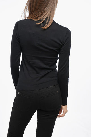 High-Neck Cotton Sweater M-ARIBELLE-NEW