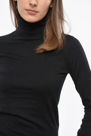High-Neck Cotton Sweater M-ARIBELLE-NEW