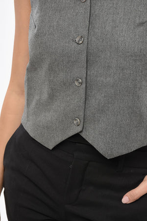 Waistcoat PAULINE with 4 Buttons and Martingale