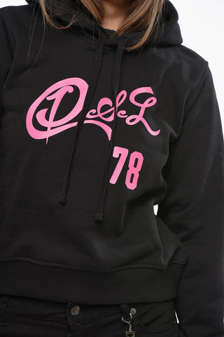 Hoodie F-REGGY aus gebürsteter Baumwolle mit aufgedrucktem Logo